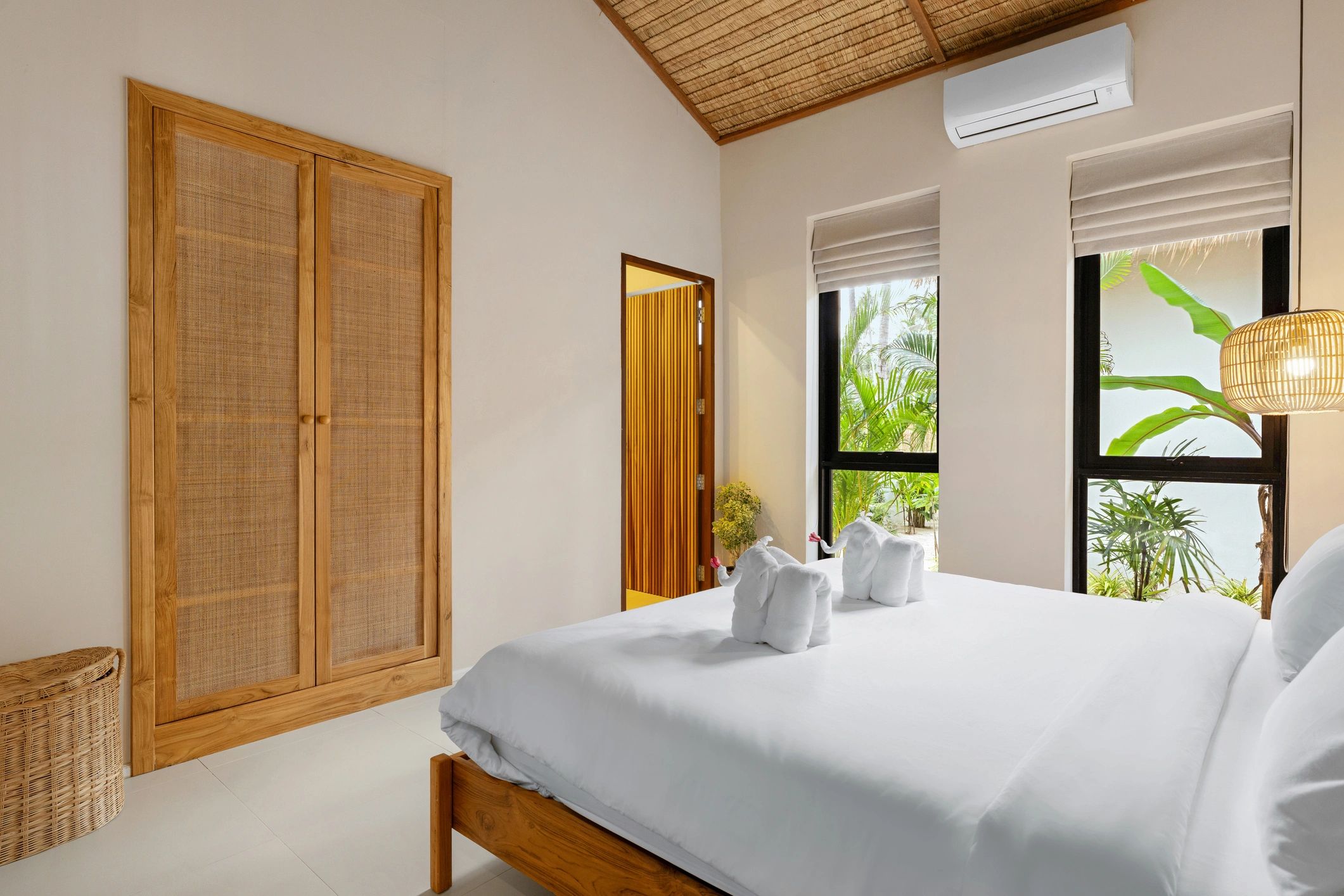 Clean, well-maintained bedroom in a modern villa